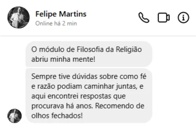 Depoimento de aluno