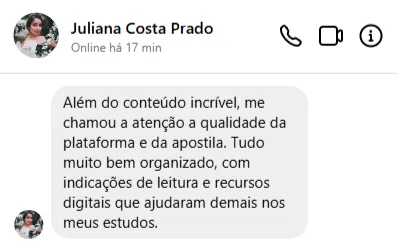 Depoimento de aluno