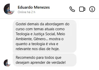 Depoimento de aluno