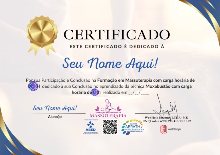 Certificado Massoterapia